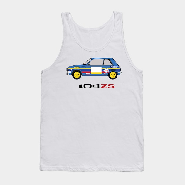 104 ZS 1970s rally car Tank Top by TShirtGuy2267